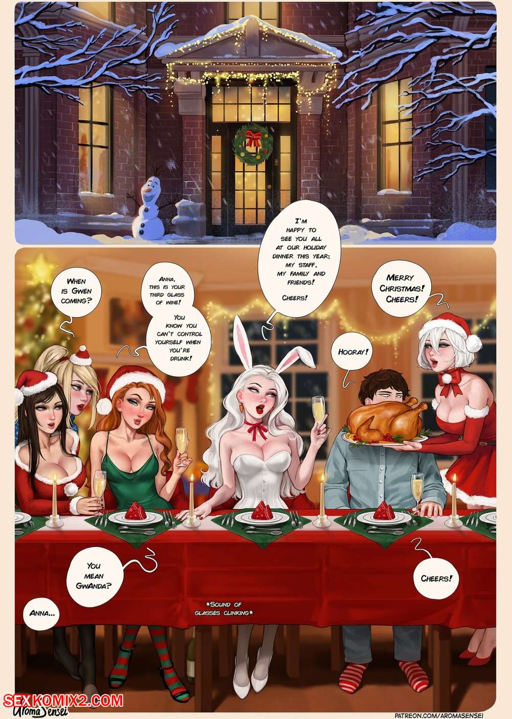 Cartoon Christmas Porn Comic - âœ…ï¸ Porn comic Frozen Inc. Christmas Party 2022. Aroma Sensei. Sex comic  blonde Elsa invited | Porn comics in English for adults only | sexkomix2.com