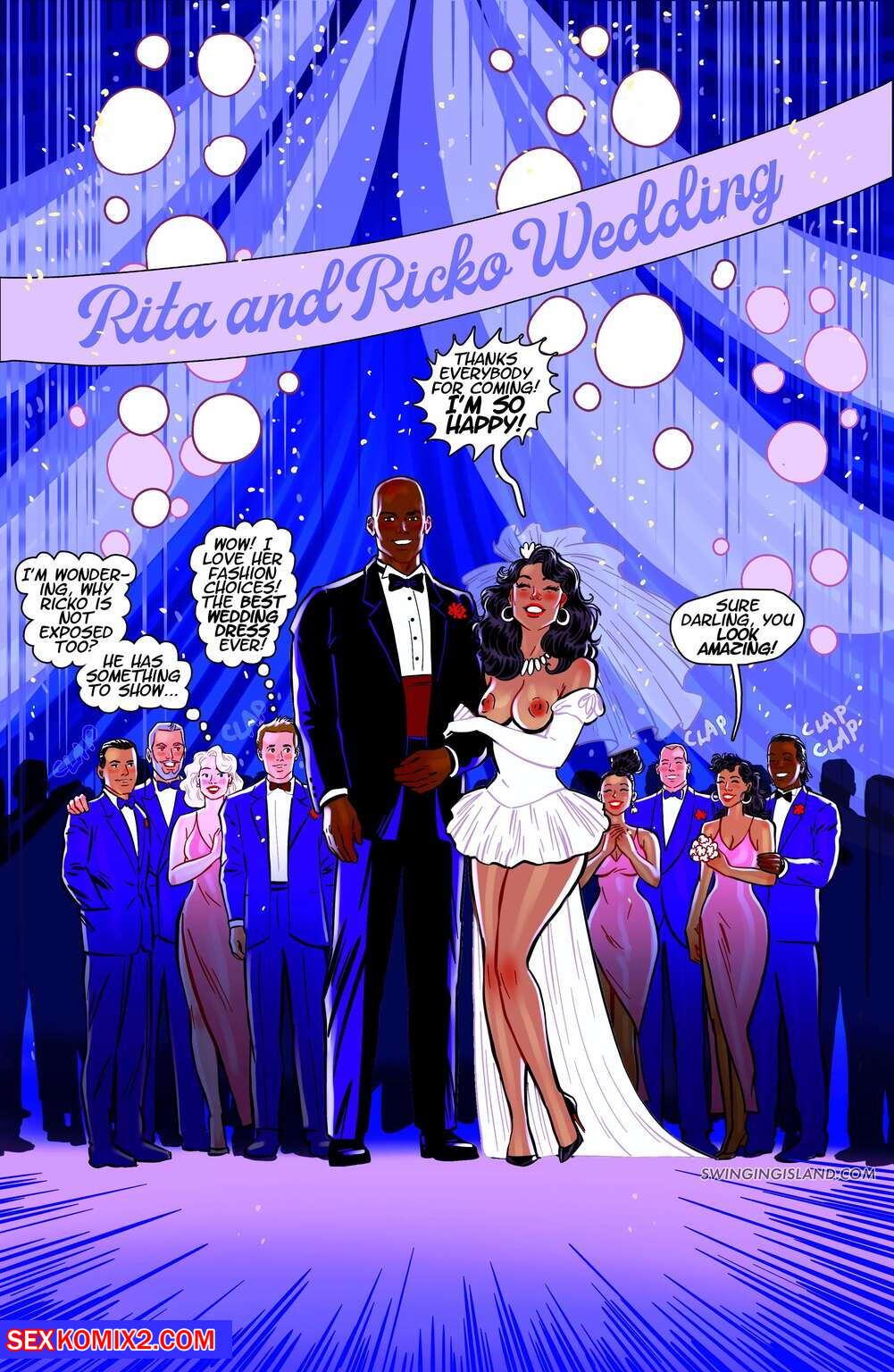 Bride Interracial Porn Art - âœ…ï¸ Porn comic Swinging Island. Rita and Ricko wedding. Andrew Tarusov Sex  comic guy and the | Porn comics in English for adults only | sexkomix2.com